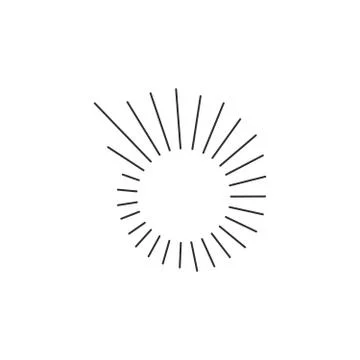 Radial Lines or sun rays in Circle Spiral Form . Explosion icon. Vector Stock Illustration