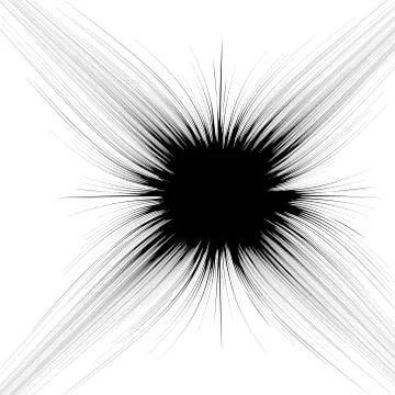 Radial lines rays, beams abstract illustration. Radiating random lines concen Illustrazione stock
