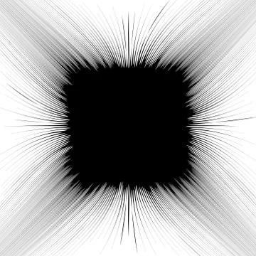 Radial lines rays, beams abstract illustration. Radiating random lines concen Stock Illustration