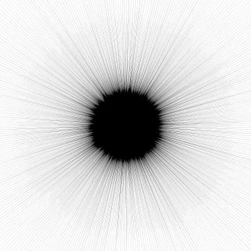 Radial lines rays, beams abstract illustration. Radiating random lines concen Stock Illustration