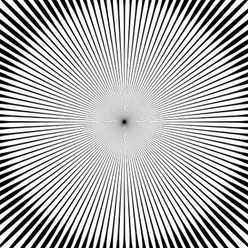 Radial lines, rays, beams circular pattern. Sunburst, starburst with concentr Stock Illustration