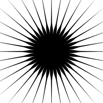 Radial lines, rays, beams circular pattern. Sunburst, starburst with concentr 스톡 일러스트
