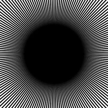 Radial lines, rays, beams circular pattern. Sunburst, starburst with concentr 스톡 일러스트