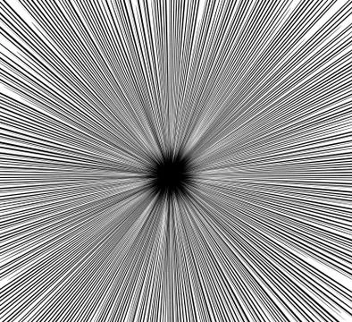 Radial lines, rays with distortion. Abstract geometric element. Stock Illustration