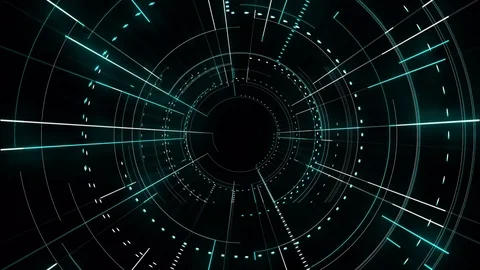 Radial lines techno pattern abstract loopable background 4k (4096x2304) Stock Footage 80844237