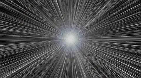 Radial lines of warp effect (black and white) Stock Illustration