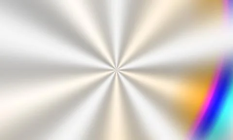 Radial metallic silver gradient background, with prismatic light, refractio.. Illustrazione stock