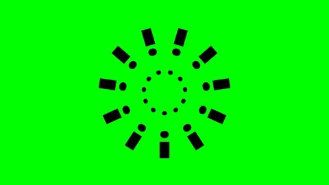 Radial motion design elements simple shapes exploding on green screen background Video stock 274880918