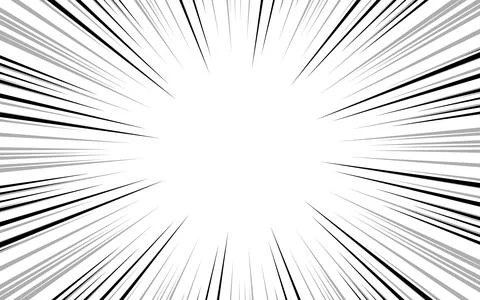 Radial motion lines of a comic strip. Anime comic book, hero, speed, or fig.. Illustrazione stock