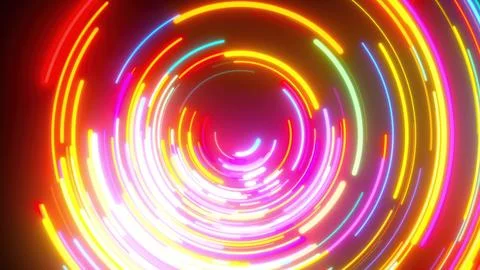 Radial neon lines Illustrazione stock