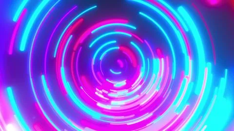Radial neon lines Stock Illustration