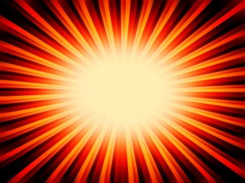 Radial orange sun rays abstract background Stockillustratie