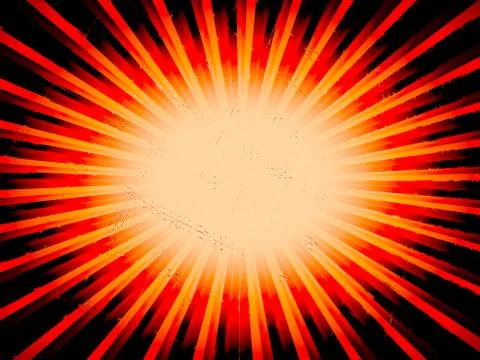 Radial orange sun rays abstract lowres background illustration Stockillustratie