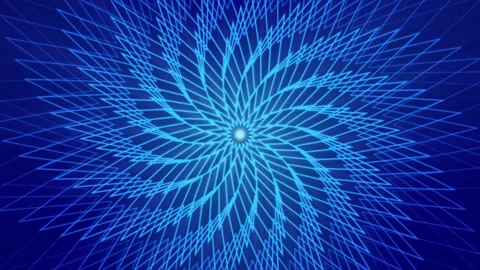 A radial pattern of abstract futuristic lines. Blue star Stock Footage 270372899