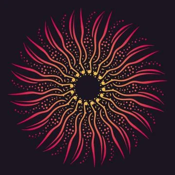 Radial pattern for the texture or basic design of the site in the form of an Stock Illustration