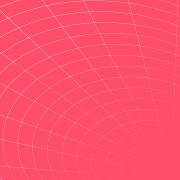 Radial perspective wireframe grid abstract digital pink backdrop vector Illustrazione stock