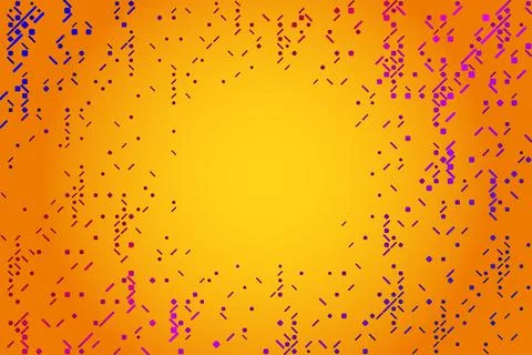 Radial polygonal elements on orange background. Central copy space for text. Stock Illustration