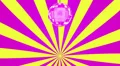 Radial ray background with magenta disco ball, loop HD HD Footage