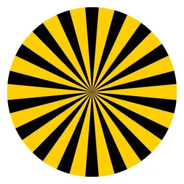 Radial rays black yellow warning line striped background warning careful イラスト素材