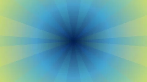 Radial rays blue and yellow sunburst radial background animation abstract with c Stock Footage 330529927
