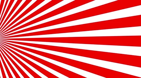 Radial rising sun burst loop geometric motion background white and red Stock Footage 61643640