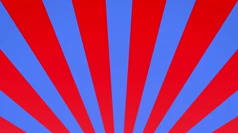 Radial rising sun burst loop geometric motion background blue red Stock Footage 61769232