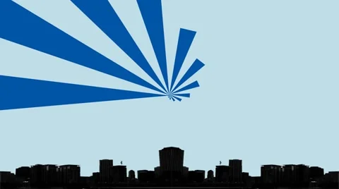 Radial Skyline Blue 스톡 동영상 63314656