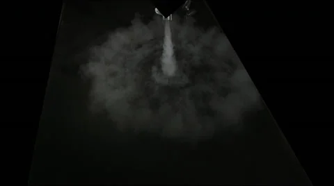 Radial Smoke shoots down at surface and disappates HD Stock Footage 35579271