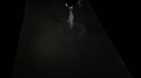Radial Smoke shoots down at surface 4K Stock Footage 35624295