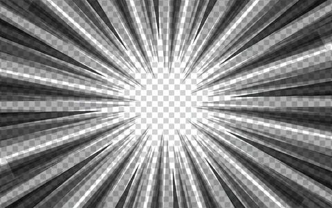 Radial speed line background for comic books. Monochrome explosion background Illustrazione stock