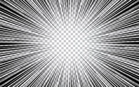 Radial speed lines background for comic books. Monochrome explosion backgroun 스톡 일러스트