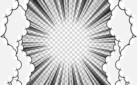 Radial speed lines background for comic books. Monochrome explosion backgro.. Illustrazione stock
