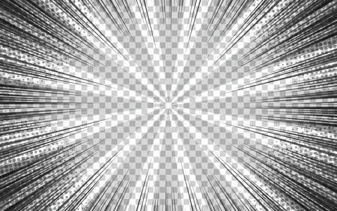 Radial speed lines background for comic books. Monochrome explosion backgro.. Illustrazione stock