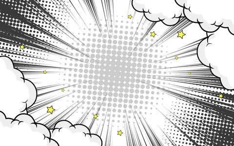 Radial speed lines background. Effect and frame for comic action. Cartoon p.. Stock Illustration