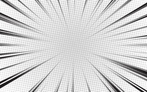 Radial speed lines for comic book. Manga or anime speed frame, superhero ac.. Stock Illustration