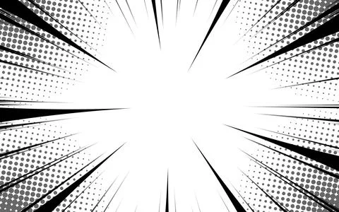 Radial speed lines for comic book. Manga or anime speed frame, superhero ac.. Illustrazione stock