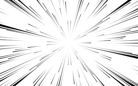 Radial speed lines for comic book. Manga or anime speed frame, superhero ac.. Stock Illustration