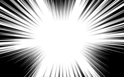 Radial speed lines for comic books. Explosion background.Vector illustration. Stock Illustration