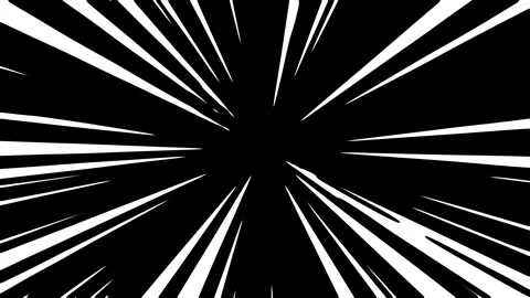 Radial speed or action lines anime comic background. Manga striped backdrop Stock Footage 162866698