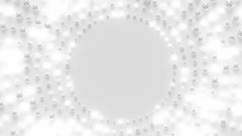 Radial Spheres Frame Loop 1 White Stock Footage 140518369