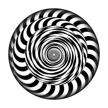 Radial Spiral With Rays. Vector Psychedelic Illustration. Twisted Rotation 스톡 일러스트