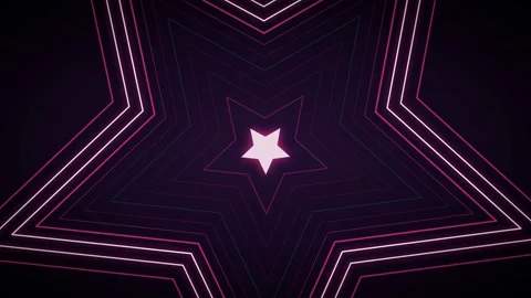 Radial star mandala of glowing particles Stock Footage 340054683