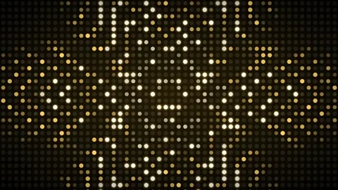 Radial star mandala of glowing particles Video stock 340054737