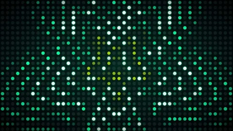 Radial star mandala of glowing particles Stockbeeldmateriaal 340054791
