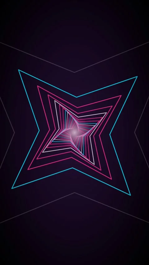 Radial star mandala of glowing particles Video stock 340054976