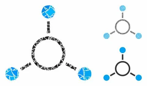 Radial structure Composition Icon of Joggly Pieces Stockillustratie