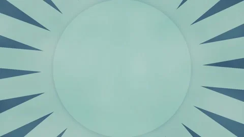 Radial Sunburst Motion Background Loop, Minimalist Blue-Teal Abstract Animation Stock Footage 336354243