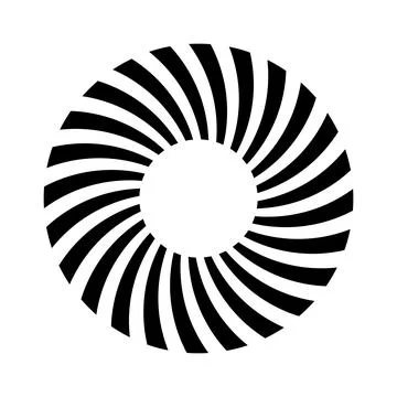 Radial swirl design element. Stock Illustration