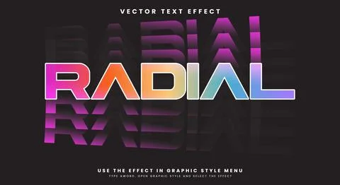 Radial Text Effect Template Stock Illustration