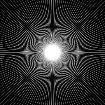 Radial thin lines burst element. Starburst, sunburst, flash shape. Sparkle, t Stock Illustration